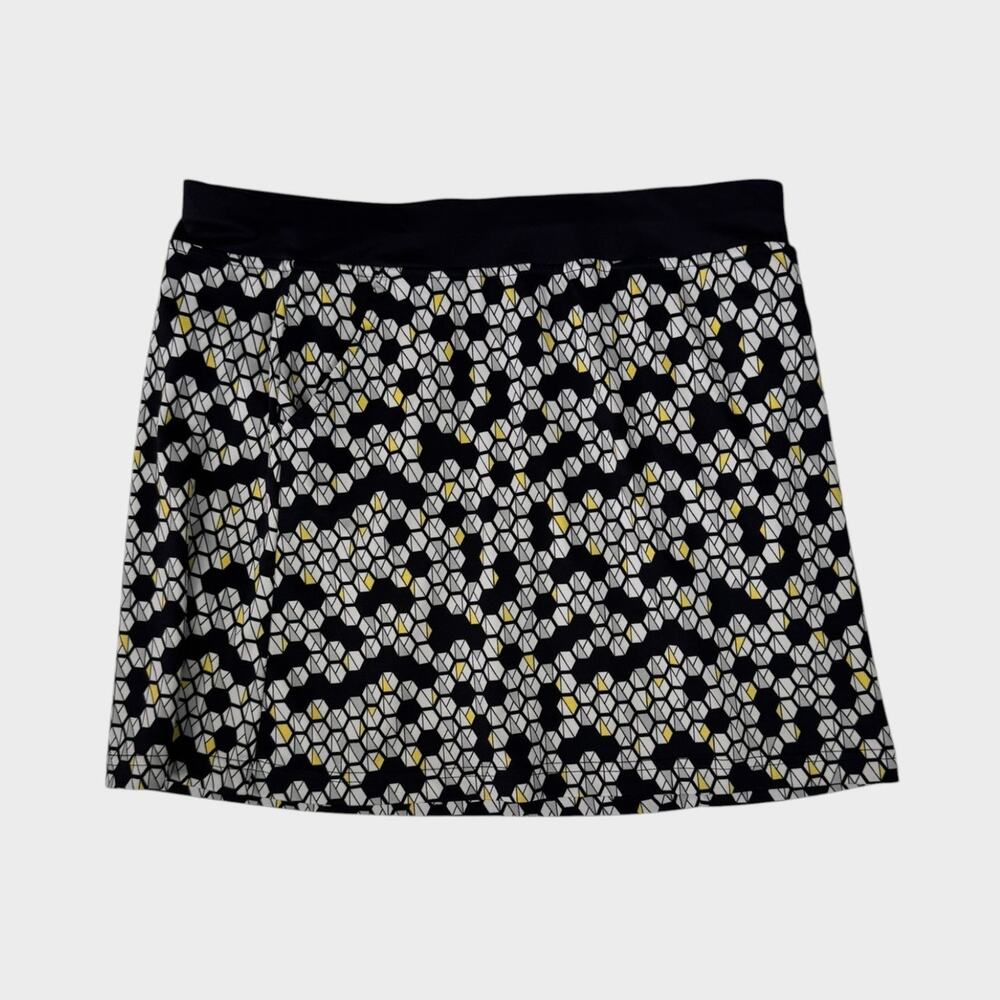 Callaway Womens Large Skort Black and White Geometric Pattern Tennis Golf